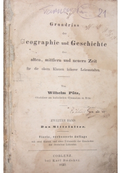 Grundriss der Geographie und Geschichte,1850r.