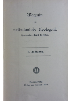 Magazin fur volkstumliche Apologetik, 1909r.