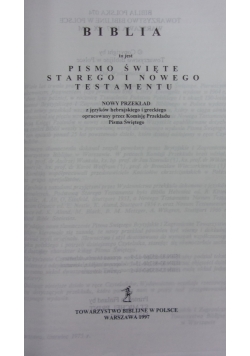 Biblia to jest Pismo Święte .Starego i Nowego Testamentu