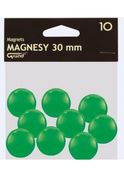 Magnes 30mm zielony 10 sztuk GRAND