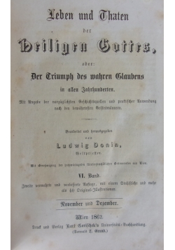 Leben und Thaten der Beiligen Gottes,1862r.