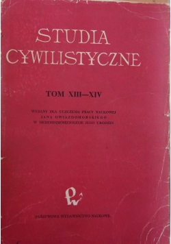 Studia cywilistyczne tom XIII-XIV