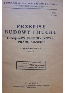 Przepisy budowy i ruchu , 1932 r.