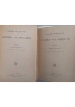 Rodzina Połanieckich.Zestaw 2 książek
