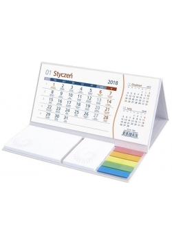 Kalendarz 2018 z notesem. Szary 1264
