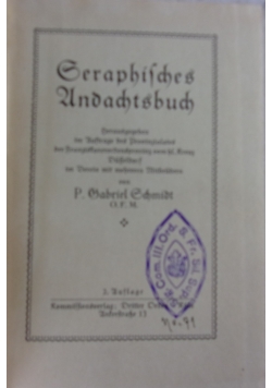 Geraphisches Undachtsbuch, 1926 r.