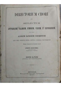 Directorium Chori seu Selectus 1906r