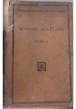 Auswahl aud plato text A, 1910r.