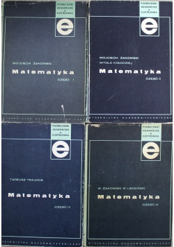 Matematyka Część  I do IV