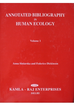 Annotated Bibliography in Human Ecology volume 1