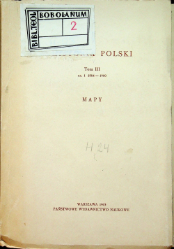 Historia Polski tom III Mapy
