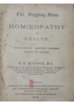 The Stepping Stone Homoeopathy and Health, 1872