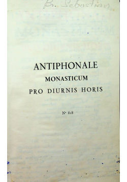 Antiphonale Monasticum Pro Diurnis Horis 1934 r.