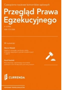 Przegląd Prawa Egzekucyjnego Nr 6/2017