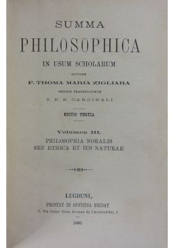 Summa Philosophica, 1880r.
