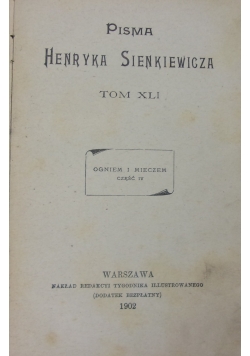 Pisma Henryka Sienkiewicza. Tom XLI, 1902 r.