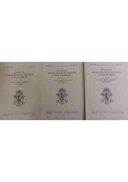 Analecta ordinis fratrum minorum capuccinorum, zestaw 3 książek