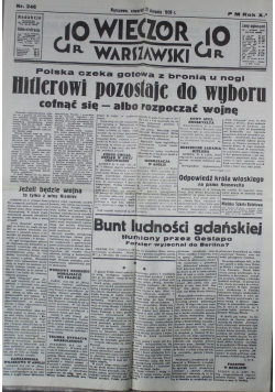 Wieczór Warszawski Nr 246 1939 r
