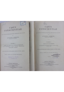Lehmkuhl casus conscientiae vol I,II, 1907 r.
