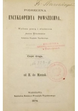 Podręczna encyklopedia powszechna cz. II, 1874 r.