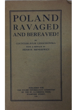 Poland Ravaged And Bereaved ok 1916r
