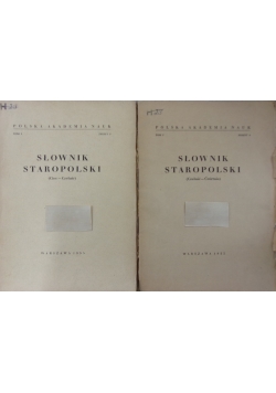 Słownik Staropolski, zestaw 2 zeszytów