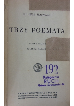 Trzy poemata, 1921r.
