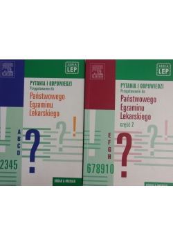 Pytania i odpowiedzi. Przygotowanie do Państwowego Egzaminu Lekarskiego, 2 książki