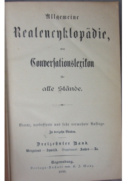 Allgemeine Realencyklopadie, 1890 r.