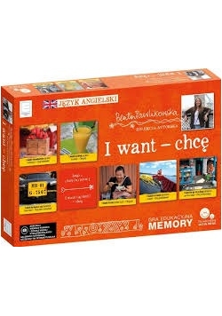 Gra edukacyjna memory, I want - chcę, nowe