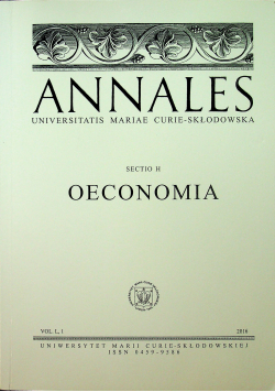 Annales sectio H Oeconomia Vol L