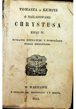 O naśladowaniu Chrystusa 1852