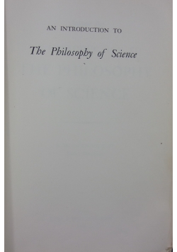 An  introduction to the  philoshopy of science
