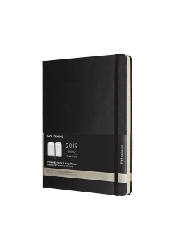 Kalendarz 2019 tygodniowy Moleskine  12M XL PRO wertykalny czarny