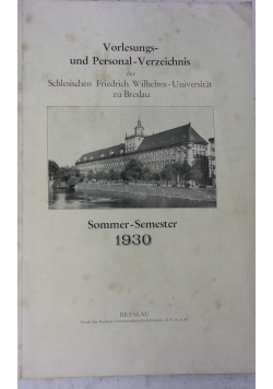 Vorlesungs und Personal Verzeichnis