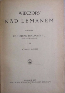 Wieczory nad Lemanem, wydanie 8, 1927 r.