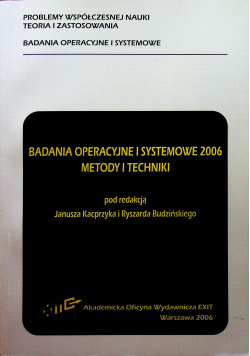 Badania Operacyje I Systemowe 20006