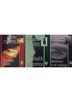 Morderstwo to nic trudnego/ Zatrute pióro/ Świadek oskarżenia, zestaw 3 książek