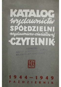 Katalog wydawnictw Spółdzielni wydawniczo oświatowej 1949 r