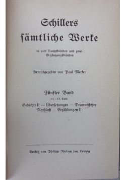 Schillers sämmtliche werke, 1900 r.