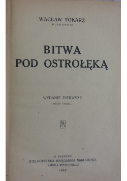 Bitwa pod Ostrołęką, 1922 r.