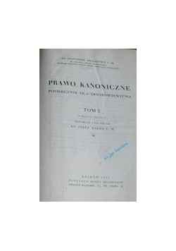 Prawo kanoniczne TOM I