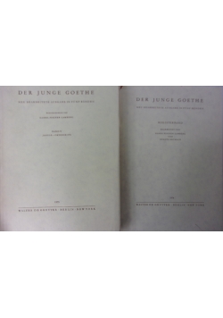 Der Junge Goethe, zestaw 2 książek