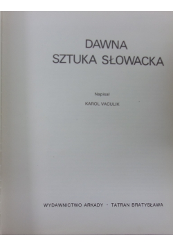 Dawna sztuka słowacka