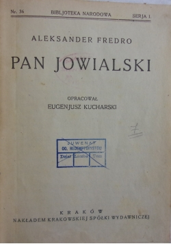Pan Jowialski, 1920 r.