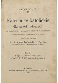 Katechezy katolickie dla szkół ludowych, tom II, 1922 r.