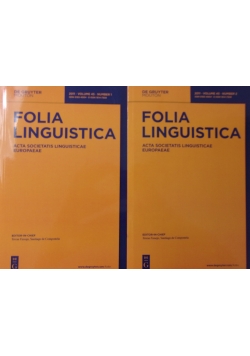 Folia Linguistica 2011 Vol 45, Nr. 1 i 2