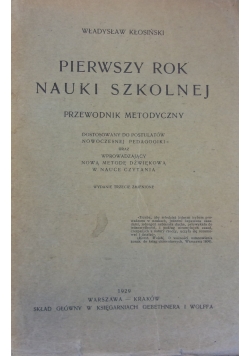 Pierwszy krok nauki szkolnej, 1929 r.