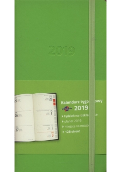 Kalendarz 2019 tygodniowy LUX zielony