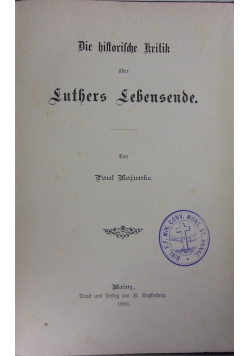 Die historische kritik ,1890r.
